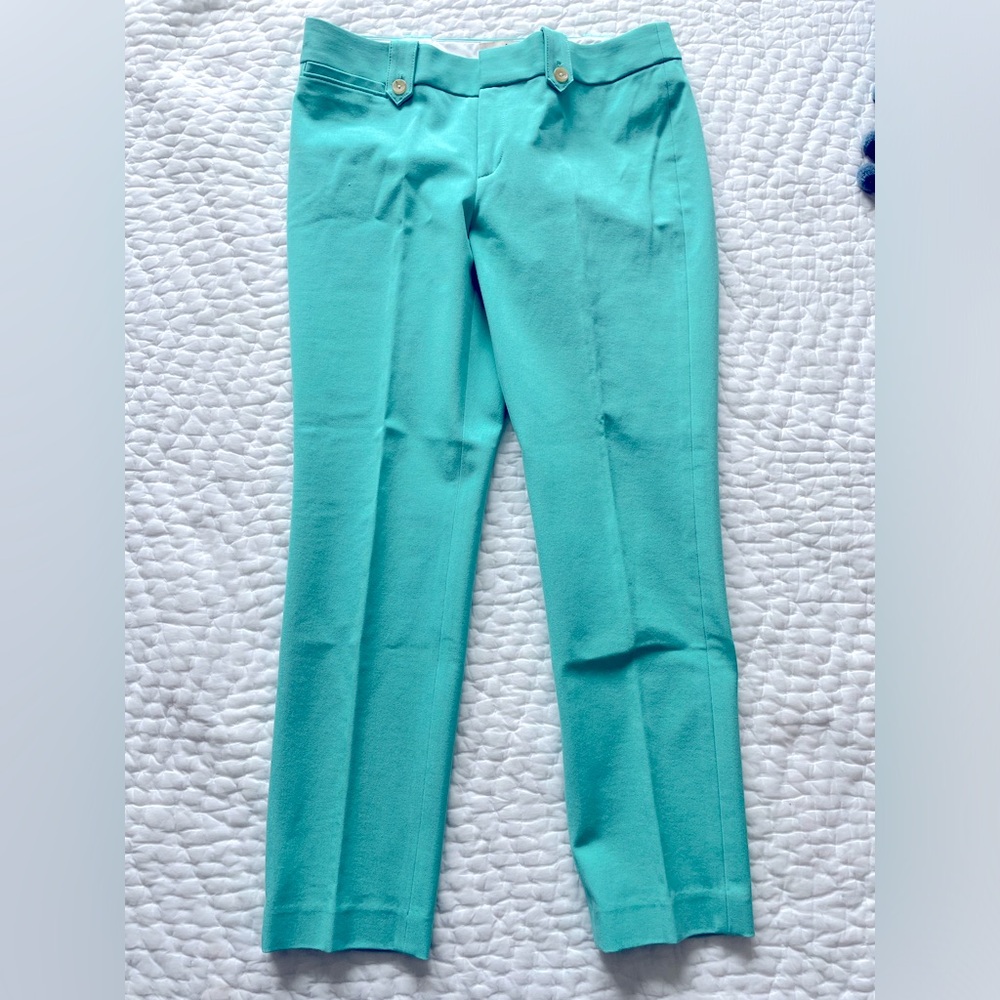 Banana Republic Martin Fit Turquoise pedal pusher/ankle pants